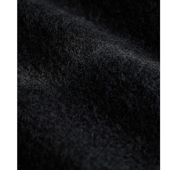 [⭐️ PRICE FIRM] EXPRESS Bow V-Neck Puff Shoulder Cardigan Sweater Black Medium M - Picture 7 of 14